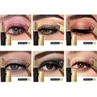 6 Pcs Glitter Eye Shadow Stick Set - Waterproof Shimmer   Gradient Colors For Lo