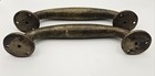Large Pair Of Bronze Antique Vintage Old Door Handles Pulls 