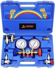 Ac Manifold Gauge Set  3 Way Car Hvac R134a R404a Refrigerant Charging Tool K   