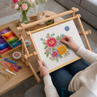 Adjustable Wood Embroidery Stand For Holding Frames Or Hoops 11 8x22 In