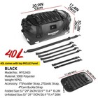 Rhinowalk Motorcycle Tail Bag 40l Waterproof Duffle Dry 40l  Black