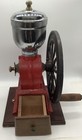 Vintage Cast Iron Hand Crank Wheel Coffee Grinder