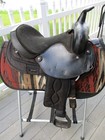 14    Qh Bar Big Horn  103 Black Leather   Cordura Western Barrel trail Saddle