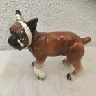 Lefton Boxer Dog Figurine Injured Bandaged Sad Crying Lefton  7456 As Is Vintage