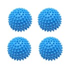 4 Pcs Blue Soft  Wash Dryer Balls Pvc Laundry Washing Reusable Natural Fabric