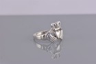 Sterling Silver Irish Friendship Claddagh Hands Heart Crown Band Ring 925 Sz  8
