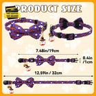 4 Pack Holiday Cat Collars With Bow Tie Halloween Cat Collar Breakaway                            