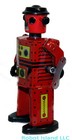 Atomic Robot Man Tin Wind-up Toy Red With Key And Box - Rare Import Version