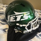 Braylon Allen  Signed New York Jets Green Football Helmet Fanatics Replica