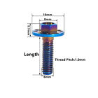 M6 15 20 25mm Titanium Hex Drilled Head Flange Bolt Fairing Screw For Motorcycle