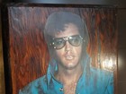 1970s Elvis Presley 20  X 14  Lacquered Picture Wood Plaque Vintage Wall Decor