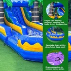 Xjump 19  Beach Inflatable Water Slide For Kids With Detach Pool   Air Blower