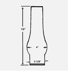 10  X 3  Glass Chimney Kerosene Clear Hurricane Shade Corning New 840400