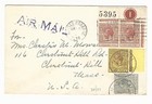 Bahamas 1938 Airmail Cover W  Plate-sheet Margin Stamps  Nassau To Massachusetts