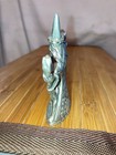 Vintage Rawcliffe Pewter Wizard Figurine 1981 Owl Staff Crystal Ball Fantasy