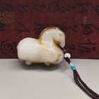 Chinese Old Jade Ware Carved White Jade  Hor