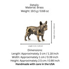 French Bulldog Miniature Handcrafted Solid Brass Antiqued Patina Dog Figurine