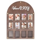 My First Year Photo Frame  Baby s First 12 Months Picture Wood Display Board  