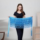 Women s Blue Belly Dance Sequin Tassel Hip Scarf Wrap Dance Costume Size 12