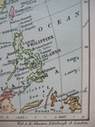 Original 1895 Johnston Map Asia China India Japan Arabia Korea Philippines Hejaz