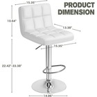 Adjustable Swivel Pu Leather Bar Stools Set Of 2 Ergonomic Dining Room New