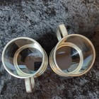 Retro English Pewter Tankard Glass Bottom Mug Beer Steins Made In Sheffield