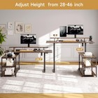 L Shaped Standing Desk With File Cabinet 55x24   Electric Stand Up Desk