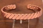 Pure Copper Magnetic Bracelet Men Women Arthritis Pain Therapy Cuff Bangle