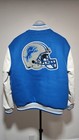              Deal      Med Nwt Detroit Lions Nfl Quilt Lined Faux Wool Varsity Jacket 