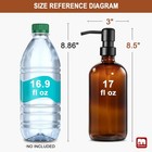 Gmisun Amber Glass Soap Dispenser  2 Pack Bathroom Hand Soap Dispensers With    