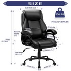 Big   Tall Ergonomic Office Chair 500lbs High Back Leather Adjustable Black New