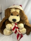 Large Vintage 1988 Applause Kris Christmas Puppy Dog Stuffed Animal Plush 18 