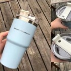 2024 Starbucks Stainless Steel Vacuum Car Hold Straw Cup Tumbler Mug Sky Blue