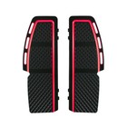 Black Red Diamond Cut Rider Floorboards For Harley Touring Road King Flhr
