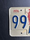 1976 Indiana License Plate Sample Type 99a0000 Heritage State Slogan 
