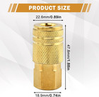 2-pack 1 4 Inch Npt Brass Female Industrial Couplers  Quick Connect Air Hose Fit