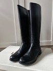 Lasocki Black Leather Knee High Boots Eu 38 Uk 5 Zip Riding Winter Boots