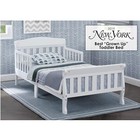 Toddler Bed  White  Durable Wooden Structure 