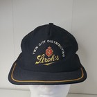 Vintage Stroh s Beer Hat Cap Snapback Trucker Embroidered Twin City Distributing