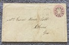 1865 Macon Ga Segmented Pinwheel Killer Cancel Postal Cover Fancy Civil War Era
