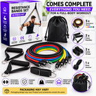 11pcs Resistance Bands For Home Workout Exercise Yoga Crossfit Fitness Training