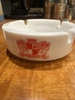 Vintage Kronenbourg Beer Milk Glass Ashtray France Advertising Breweriana