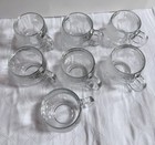 Vintage 1970s Nestl   Nescaf   World Globe Frosted Glass Mugs Cups Set Of 7