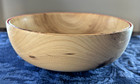 Handcrafted Hand Turned Wooden Bowl Made Of Elm Wood 3 x7 75  Signed