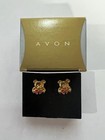 150 Piece Wholesale Lot    Vintage New Avon Teddy Earrings Front Back Gold Tone