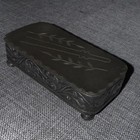 Silver Plated Vintage Victorian Hair Pin Box Hinged Engraved Snuff Trinket