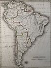 1835 South America Original Map  Hand Colored Outlines