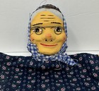 Vintage German Kunstler Hand Puppet Grandmother W Glasses Paper Mache   Fabric