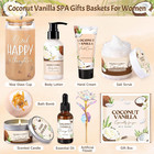 Vanilla Coconut Spa Gift Set For Women  Bath   Body Self Care Gift Basket
