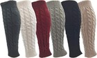 Leg Warmers For Women  6 Pairs Knee High Cable Knit Warm Thermal Assorted D 